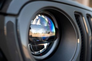 Jeep Wrangler Headlights - DV8 Offroad - LED Projector - Black - `18-`22